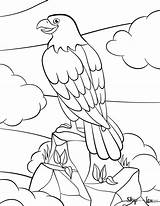 Eagle Coloring Page For Kids sketch template