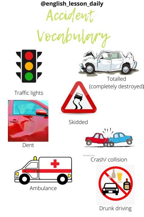 Accident vocabulary - English