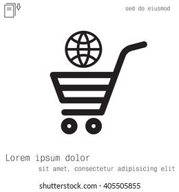 Shopping Cart Basket Icon Stock Vector (Royalty Free) 405505855 | Shutterstock