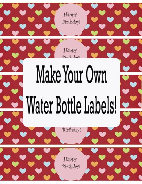 Printable Water Bottle Labels Free Templates – emmamcintyrephotography.com