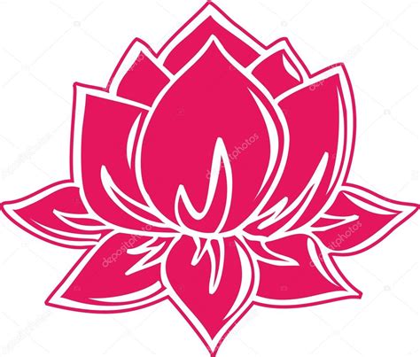 LOTUS FLOWER - symbol of enlightenment - buddhism — Stock Vector ...