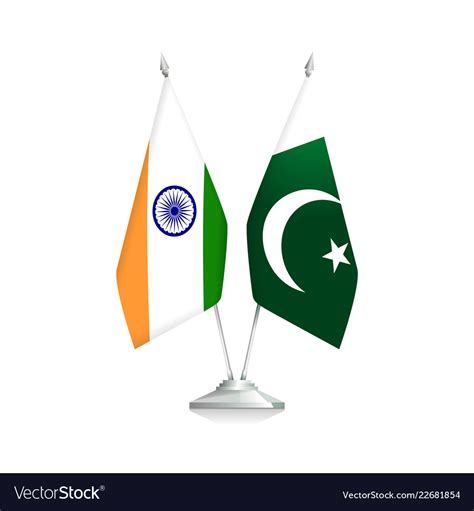 India and pakistan flags Royalty Free Vector Image