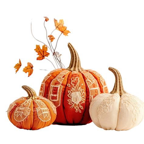 Autumn Decoration With Handmade Fabric Pumpkins Diy Thanksgiving And Halloween Decor, Woman Home ...