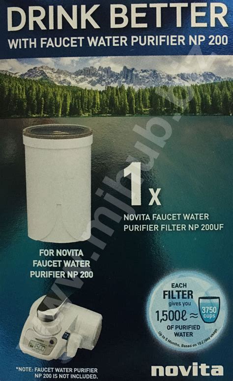 Novita Faucet Water NP180UF/NP200UF Filter Cartridge | MJ HUB PTE LTD