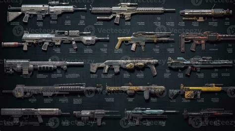 different types of machine guns, Generative AI 30733697 Stock Photo at Vecteezy