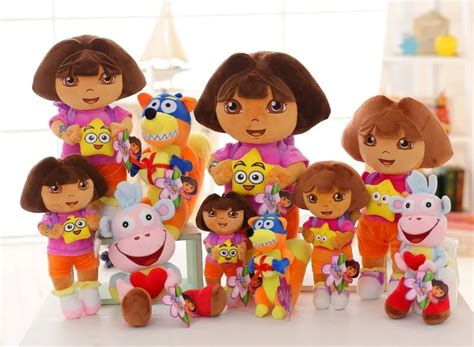 25/35/60cm Lovely Cute Cartoon Dora The Explorer Plush Toys /Boots Monkey/Swiper Fox Stuffed ...