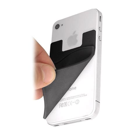 Silicone Smart Wallet & Card Holder - Mobile Phones (Black)