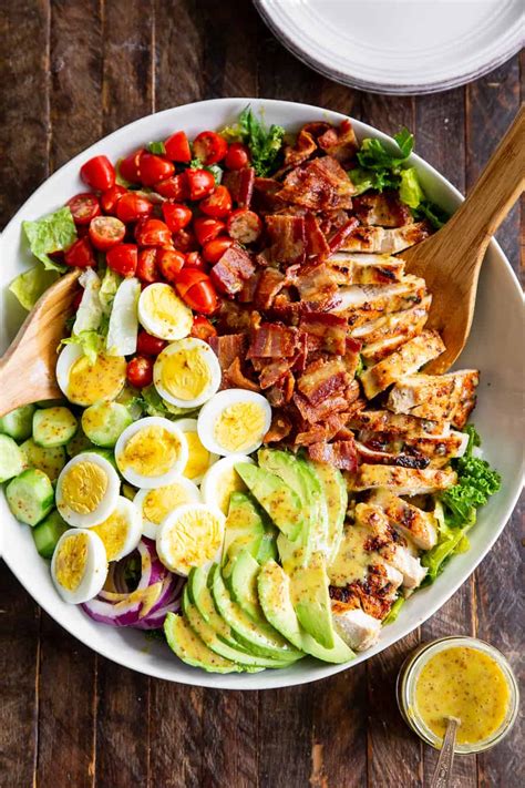 Grilled Chicken Cobb Salad with Honey Dijon {Paleo}