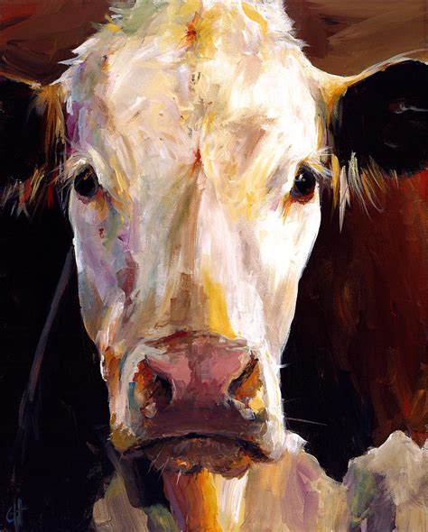 Gladys The Cow Painting by Cari Humphry