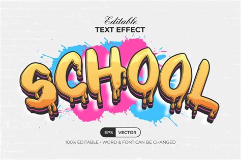 School Graffiti Text Effect Style