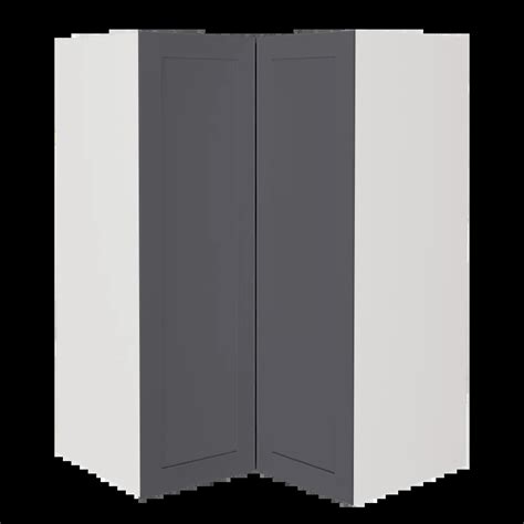 Allure 24 ” x 24′ x 12 1/2 ” Corner Upper Kitchen Cabinet – Shaker Grey ...