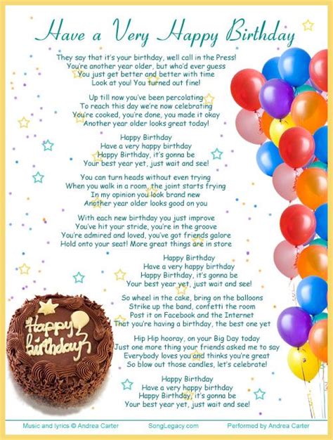 happybirthdayimagesfree.com | Happy birthday lyrics, Happy birthday ...