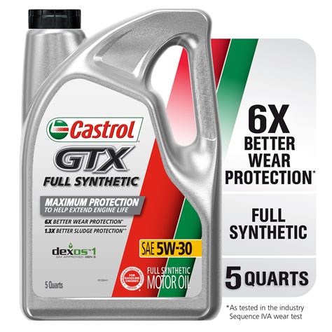 Buy Castrol GTX Full Synthetic 5W-30 Motor Oil, 5 Quarts Online at desertcartUAE