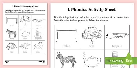 t Phonics Worksheet | Phonics Resources | Twinkl Ireland