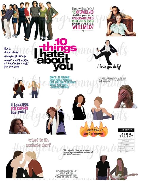 10 Things I Hate About You High Resolution Png Printed on Waterslide ...