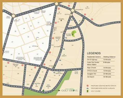 63 Golf Drive Gurgaon Location Map