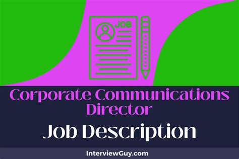 Corporate Communications Director Job Description [Updated for 2024]