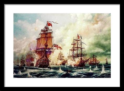 Battle of Trafalgar Poster, Fine Art Print From Original Painting by ...