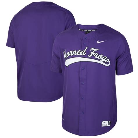 Nike TCU Horned Frogs Purple Vapor Performance Baseball Jersey