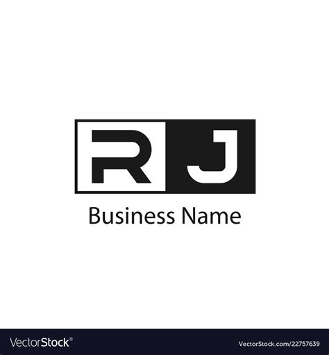 Initial letter rj logo template design vector image on VectorStock in 2020 | Logo templates ...