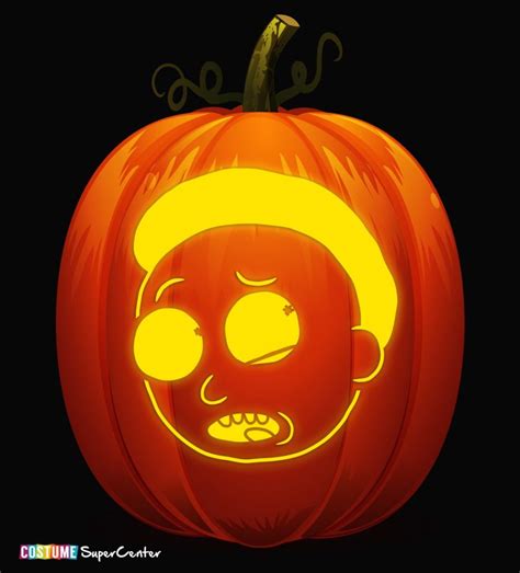 FREE Rick and Morty Pumpkin Carving Stencils | Costume Supercenter Blog ...