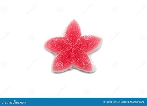 A Piece of Gelatin Jelly Candy Colorful Star Design. Stock Photo - Image of colorful, confection ...