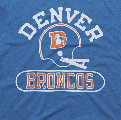 Denver Broncos Throwback Helmet | Retro Denver Broncos T-Shirt – HOMAGE