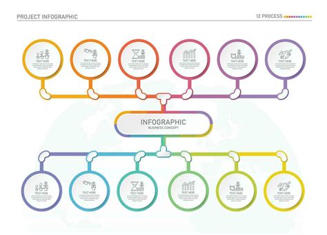 Infographic process design with icons and 12 options or steps. 28075355 ...