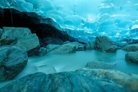 Inside The Otherworldly Mendenhall Ice Caves In Alaska