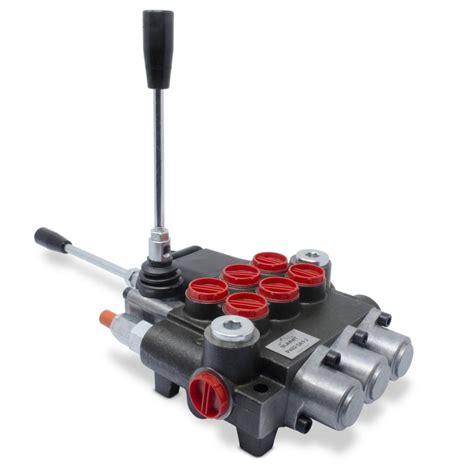 Monoblock Directional Control Valve, 3 Spool, Joystick Handle, 11 GPM