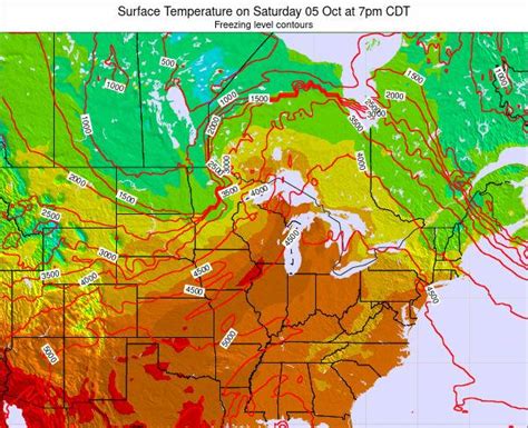 Wisconsin Surface Temperature on Monday 04 Dec at 6pm CST