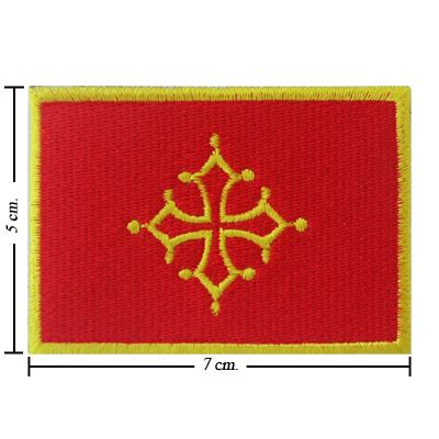 Occitania Nation Flag Style-1 Embroidered Iron On Patch