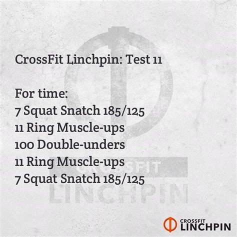 Pin on CrossFit Linchpin, The 12 Tests