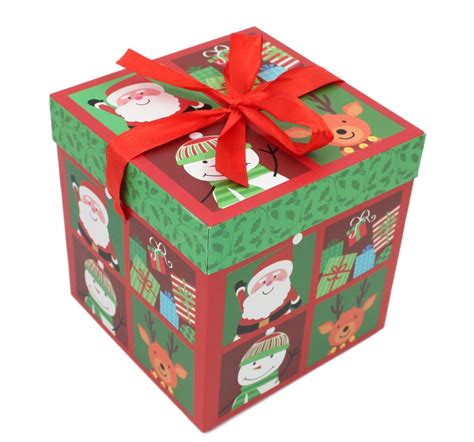 1pc/3pc Christmas Gift Box Large Present Wrapping Box Ribbon Festive ...