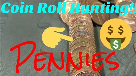 Coin roll hunting pennies!! - YouTube