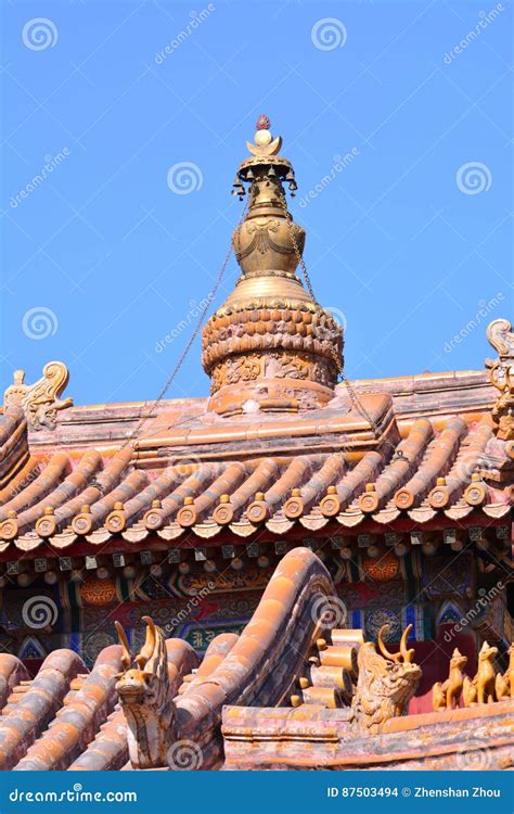 Chinese Ancient Architecture - Lama Temple Stock Photo - Image of ...