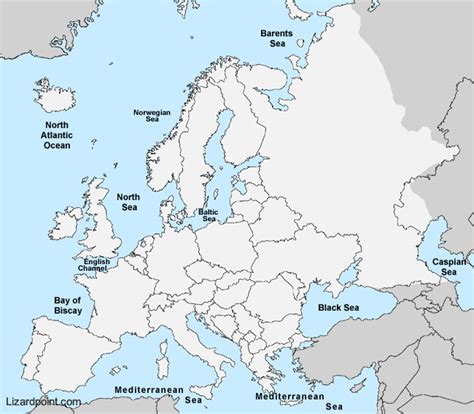 Test your geography knowledge - Europe bodies of water | Lizard Point