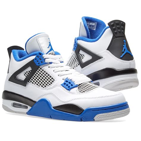 Nike Air Jordan 4 Retro 'Motorsport' White, Game Royal & Black | END. (Europe)