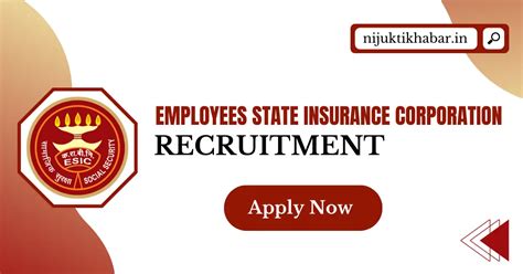 ESIC Recruitment 2023 | Apply Online for various posts in Employees State Insurance Corporation ...