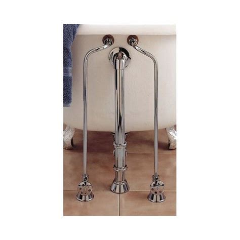 Polished Chrome Clawfoot Tub Faucet Package Kit With Drain, Supplies ...