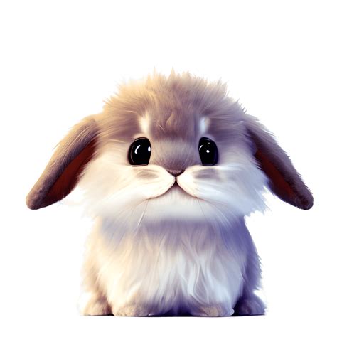 Adorable Fluffy Bunny · Creative Fabrica