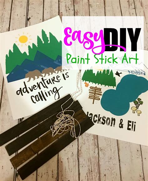 Easy Paint Stick Art Vinyl Projects, Diy Craft Projects, Diy Crafts For Kids, Pinterest Crafts ...