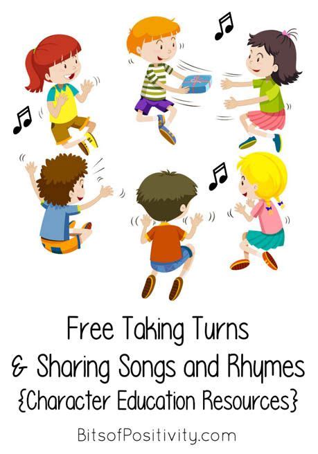 Free Taking Turns and Sharing Songs and Rhymes {Character Education Resources} | Preschool ...