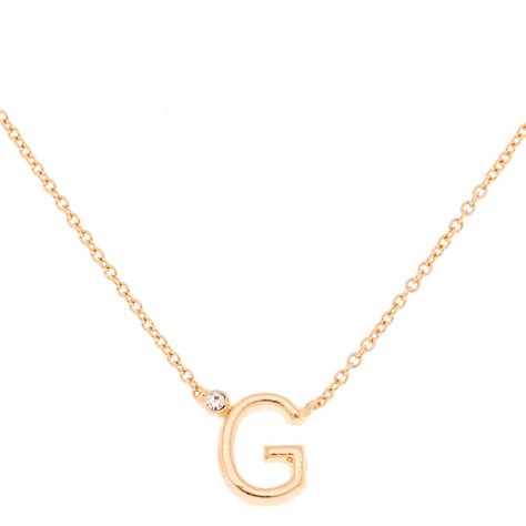 Gold Initial Necklace - G | Claire's US