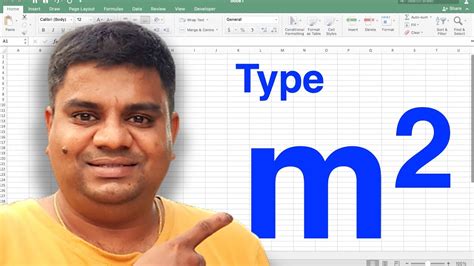 How to type m2 in Excel - YouTube