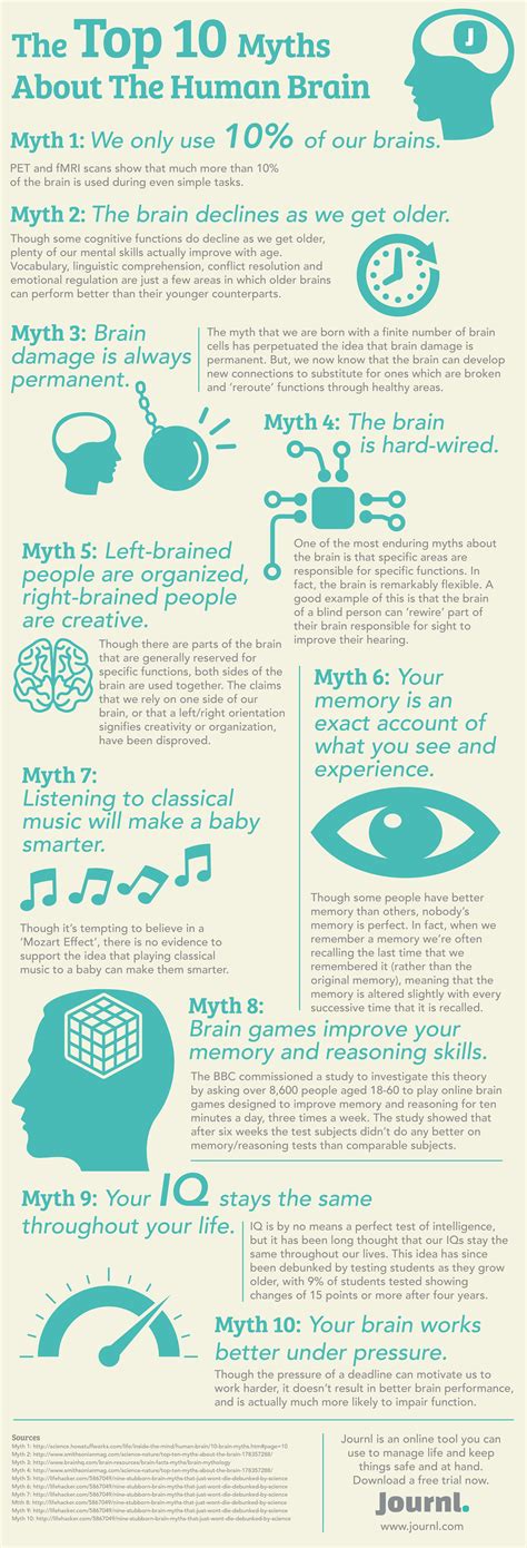 The Top 10 Myths About the Human Brain (Infograph)