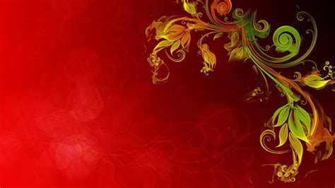 Abstract Red Flower Wallpaper