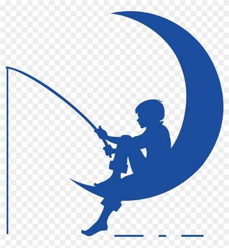 Moon Tattoos With Little Boys Sitting On It - Boy On The Moon Fishing, HD Png Download ...