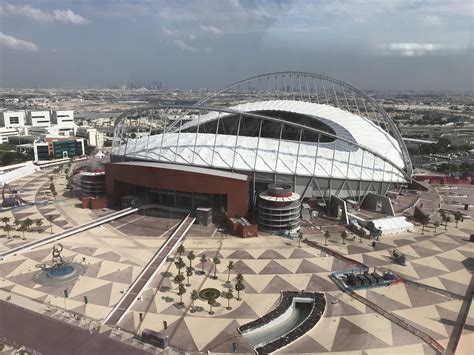 Khalifa International Stadium from the 19th floor of the Doha Torch : r/stadiumporn