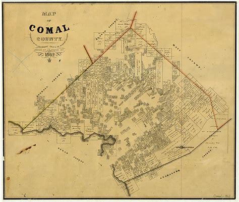 Map of Comal County – Legacy of Texas